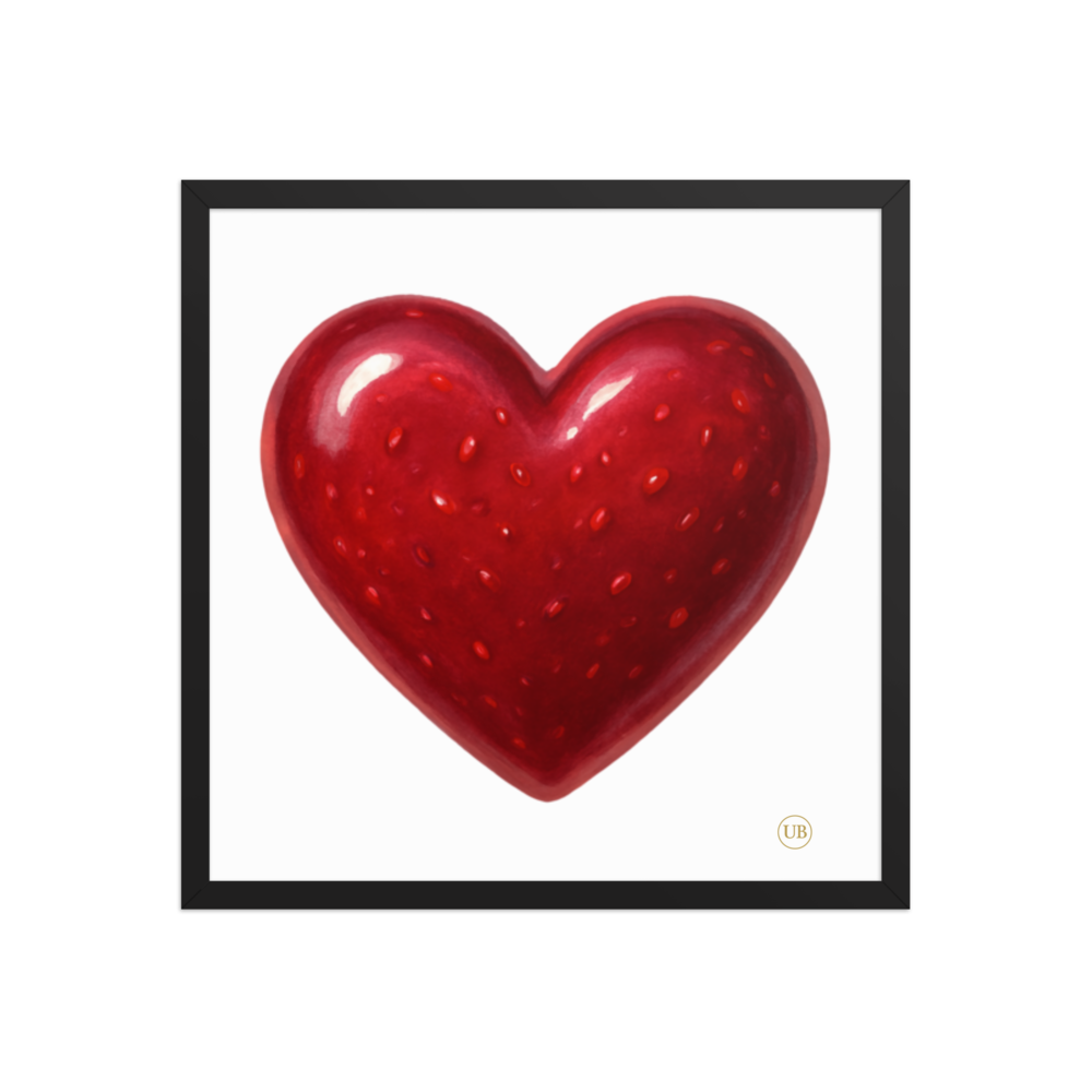 Framed Poster – Raspberry Jelly Heart Edition